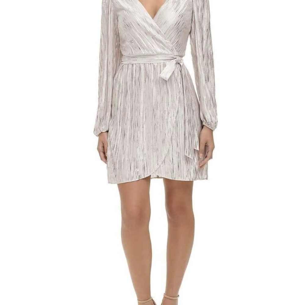 Guess Ivory Sequin Embellished Dress